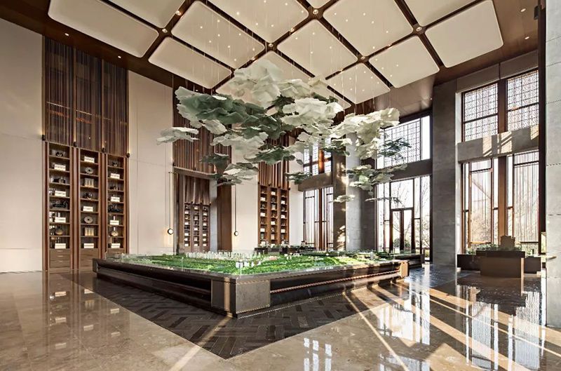 售樓處小區(qū)樓盤規(guī)劃模型展示區(qū)布置設(shè)計圖片